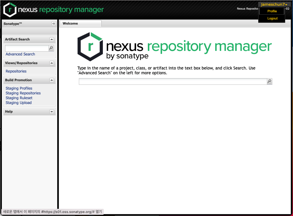 Nexus repo Dashboard